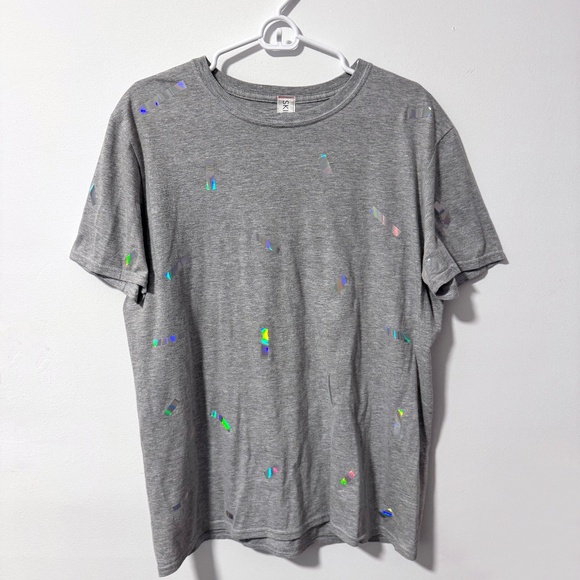 Iridescent Confetti Skinny Sweats T-Shirt Large - Picture 1 of 2